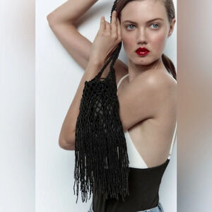 ZARA BEADED SHOULDER BAG